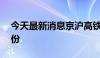 今天最新消息京沪高铁：拟以10亿元回购股份